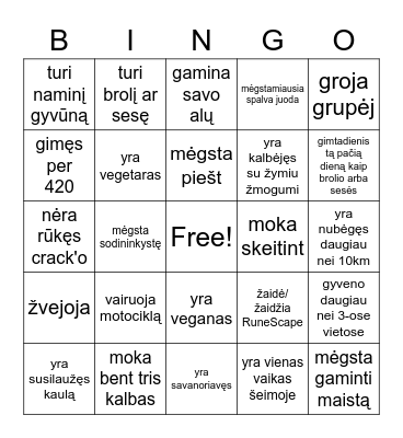 People-tastic Bingo Bonanza Bingo Card