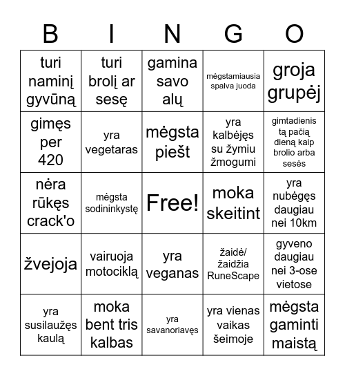 People-tastic Bingo Bonanza Bingo Card