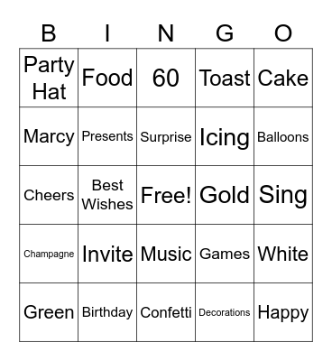 Birthday Bingo! Bingo Card