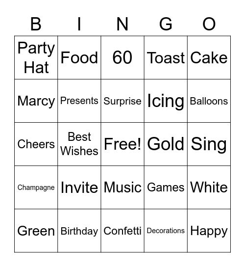 Birthday Bingo! Bingo Card