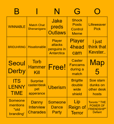 OWL 2023 BINGO Card