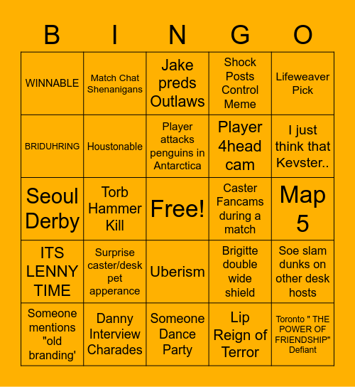 OWL 2023 BINGO Card