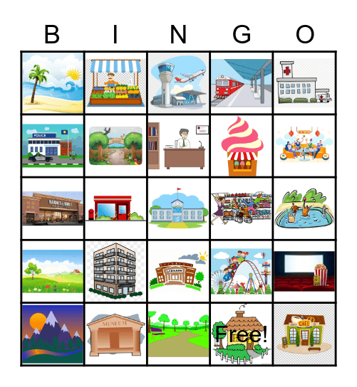 Lugares Bingo Card