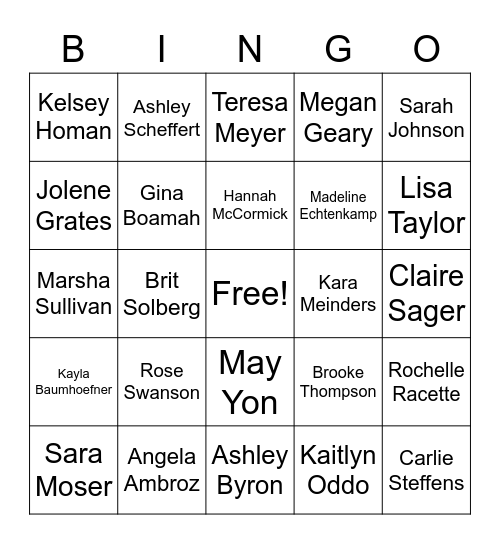 Game 3 - FBP Staff Theme Bingo Card
