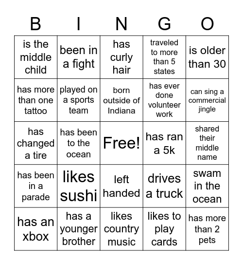 WORKPLACE BINGO Card