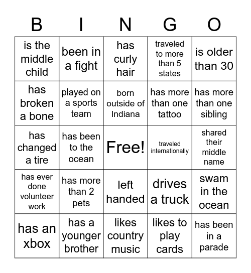 WORKPLACE BINGO Card