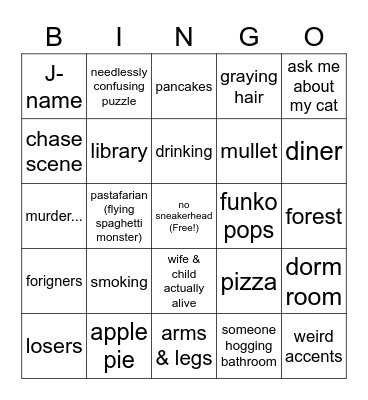 Truly Devious Bingo Card