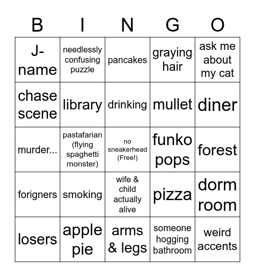 Truly Devious Bingo Card