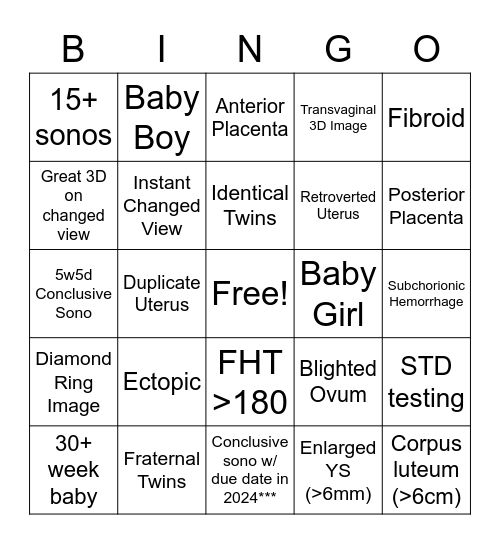 MAY SONOGO (Must put ekyros number. No repeat clients. First bingo for the month wins!) Bingo Card