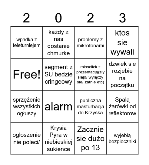 Zakończenie maturzystów :) Bingo Card