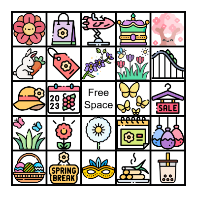 Boba Spring Bingo Card