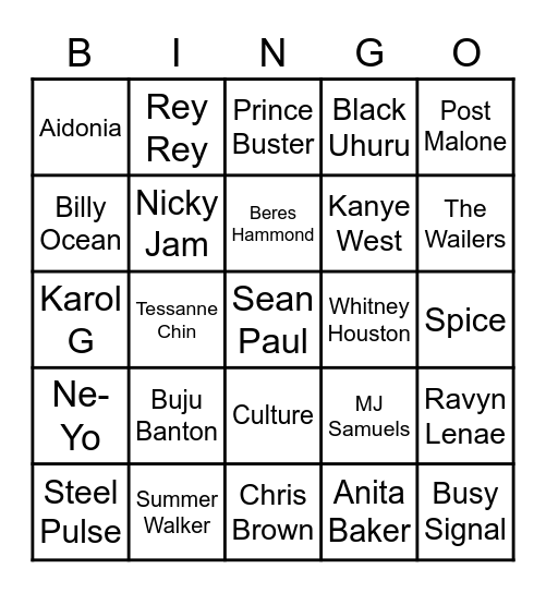 ECLECTIC ELECTRIC Bingo Card