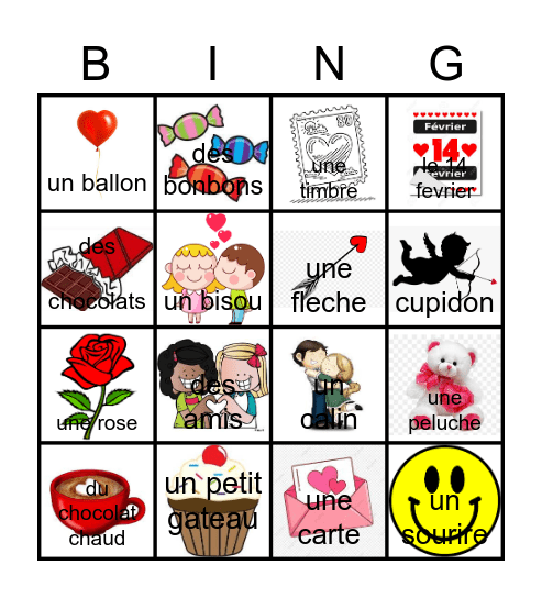 St. Valentin Bingo Card