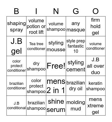 Retail Bingo Card