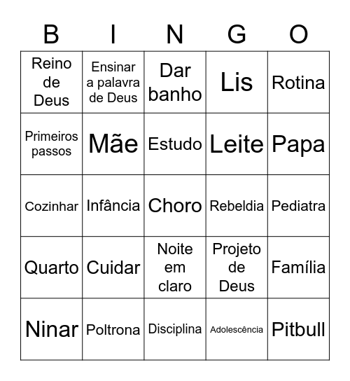 Bingo da Lis Bingo Card