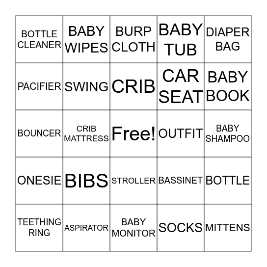 BABY BOY OR BABY GIRL? Bingo Card