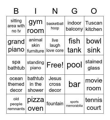 Judging Rich People Bingo (AUS Edition) Bingo Card