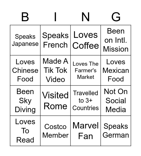 ALPHA BINGO! Bingo Card