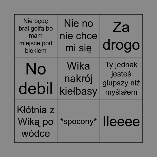 BINGO Z MIODENSEM Bingo Card