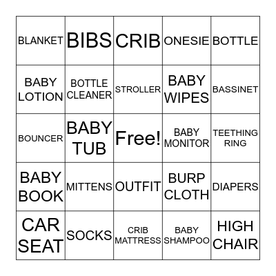 BABY BOY OR BABY GIRL? Bingo Card