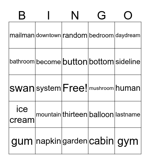 Bingo Card