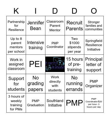 KIDDO Bingo Card