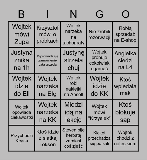 Merkol no. 5 Bingo Card