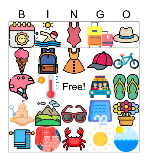 El verano Bingo Card