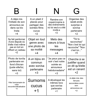 Bingo du Canard / Canne Bingo Card