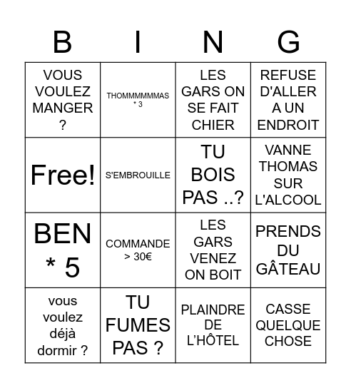 LENNY AMSTERDAM Bingo Card