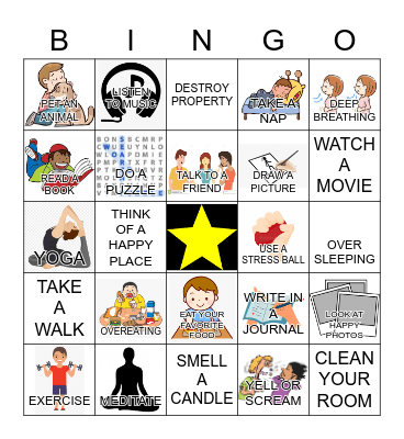 COPING SKILLS BINGO Card