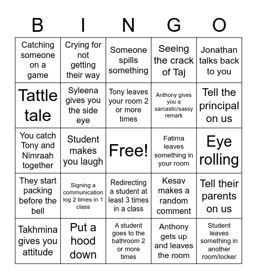 Ingenuity Bingo! Bingo Card