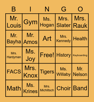 DMS Bingo! Bingo Card
