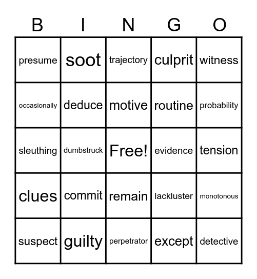 (Reach) Workshop 10 Vocabulary Bingo Card