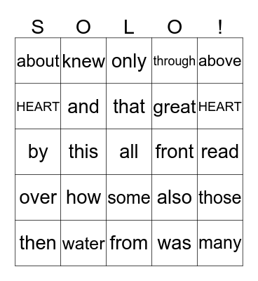 FULL  OF  HEART Bingo Card