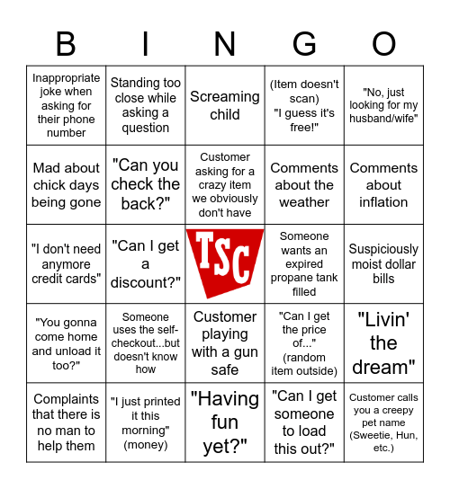 TSC Bingo Card