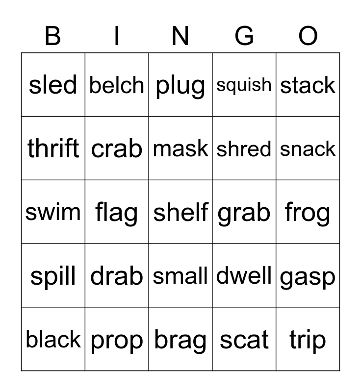 Elspeth's Blends Bingo Card