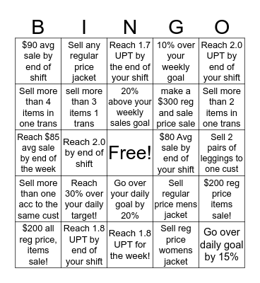 Bench Bingo! Bingo Card