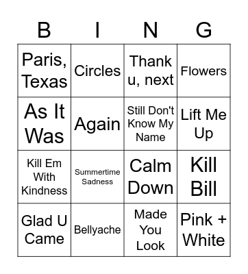 POP BINGO Card