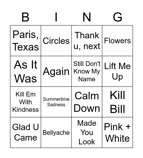 POP BINGO Card