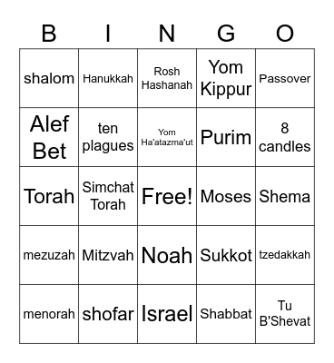 B I N G O Bingo Card