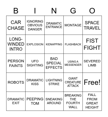 BINGOFLIX! Sgt. Pepper Bingo Card