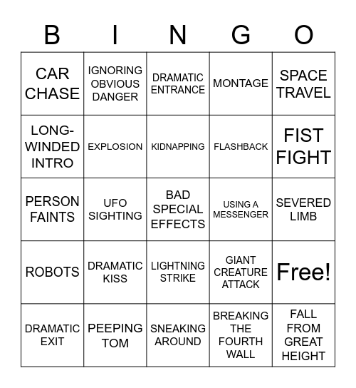 BINGOFLIX! Sgt. Pepper Bingo Card