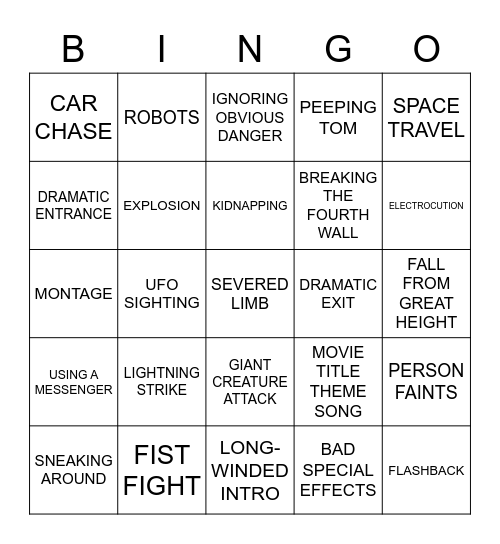 BINGOFLIX! Sgt. Pepper Bingo Card