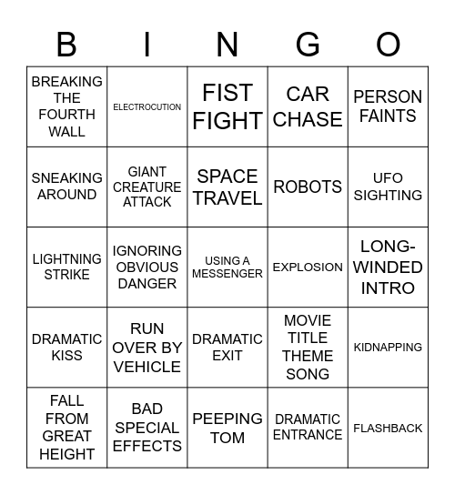 BINGOFLIX! Sgt. Pepper Bingo Card
