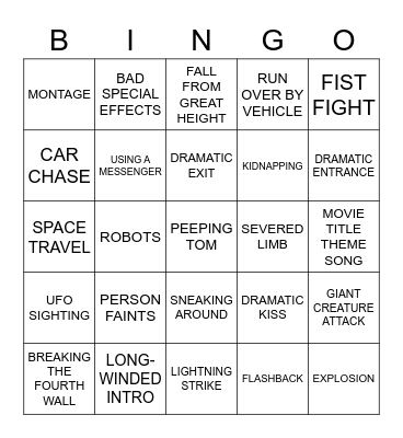 BINGOFLIX! Sgt. Pepper Bingo Card