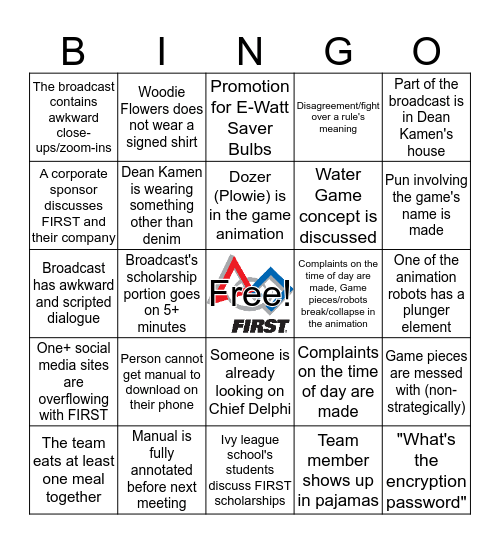 KICKOFF BINGO Card