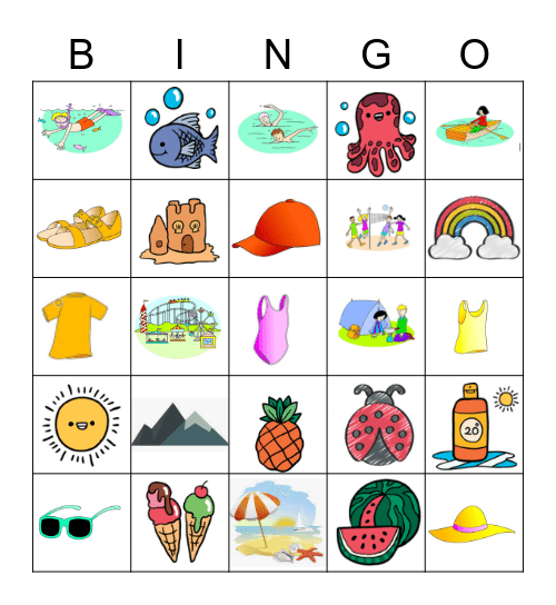 Summer Bingo Card