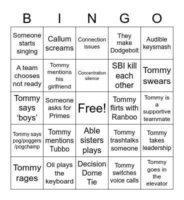 MCC Cyan Bingo Card