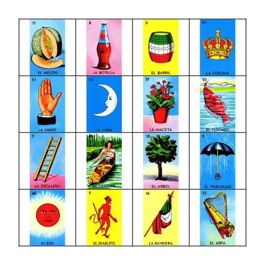 Loteria Bingo Card